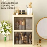 Caja De Organización Para Cosméticos Plegable Con Dos Puertas Sin Montaje Requerido Caja De Almacenamiento Para El Hogar Y Baño Capacidad Alta De 120L Estilo Moderno Ecológico - details 1