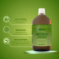 Dioxnatur DMSO 99,9% 1 litro Dimetilsulfóxido Grado Farmacéutico - Botella + Spray Vaporizador cristal ámbar - details 1