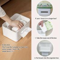 Caja De Almacenamiento Multifuncional Para Escritorio Caja De Tissue Para Sala De Estar Y Baño Caja De Almacenamiento Para Control Remoto Y Restaurante Material Ecológico PP - details 1