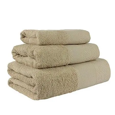 Juego de Toallas de Baño 100% Algodón (1 Toalla de baño, 1 Toallas de Manos y 1 Toalla Cara) - 1