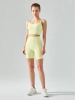 Sudadera Deportiva Sin Tirantes Con Cojín Para Pecho Transpirable Para Yoga De Nylon Y Spandex Para Mujeres - details 13