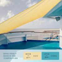 Toldo rectangular para Coche con 95% Protección UV y Cuerdas y amarres para Jardín, Terraza, balcón, camping y Cenador exterior, color Arena (3x4 m) - details 2