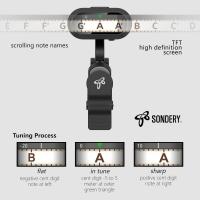 Clip en la pantalla TFT recargable del sintonizador para el ukelele bajo de la guitarra y los instrumentos de viento, calibración cromática 410-460Hz del sintonizador del cabezal - details 0