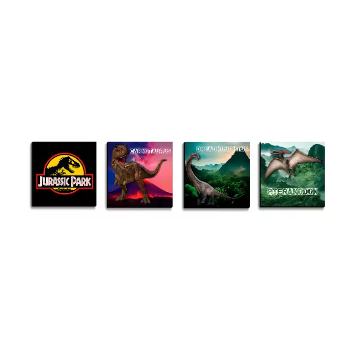 Cuadros Jurassic Park 2  4 Cuadros - 1