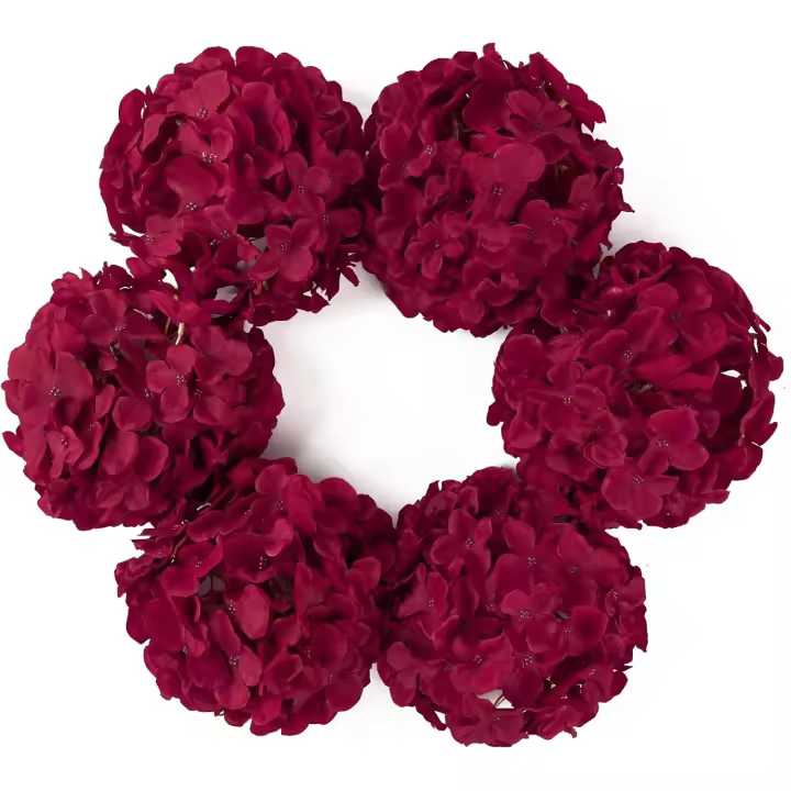 DuHouse 6 Pcs Artificial Silk Hydrangea Flowers with Stem Real Touch Artificial Hydrangea Flower Bouquets for Wedding Home Party Garden Centerpiece (Cream) - 1