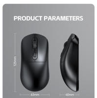 Ratón De Juego Inalámbrico Warvank X8 Recargable 500mAh Tipo-C Para Oficina Compatible Con Portátiles Y Computadoras De Escritorio - details 8