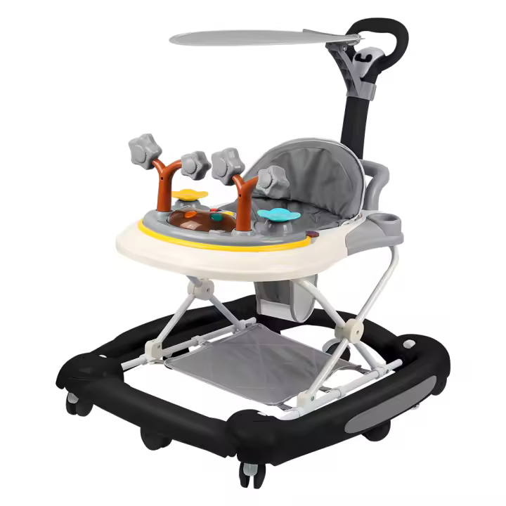 Andador plegable para bebé con música y mesa de juegos, altura regulable. - 1