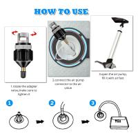 Adaptador De Válvula De Aire Para Bote De Goma Canoa Kayak SUP Compressor De Aire Convertidor De Válvula De Bicicleta Inflable - details 1