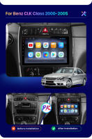 AWESAFE inalámbrico CarPlay Android Auto Radio para Mercedes Benz CLK-Class W209 A209 C-Class W203 S203 coche reproductor multimedia GPS 2 din autoradio volante controles RDS Bluetooth - details 4