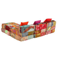 vidaXL Puf modular de 3 plazas Cojín Decorativo de Asiento Cojines de muebles de salon - details 5