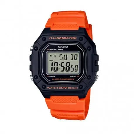 Categorías Reloj Casio caballero digital W-218H-4B correa caucho naranja Casio - 1