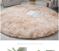 Alfombra Redonda De Peluche Suave Para Sala De Estar Decoración De Hogar Dormitorio Sala De Niños Estilo Moderno Tapete Grueso De Pelo - details 22