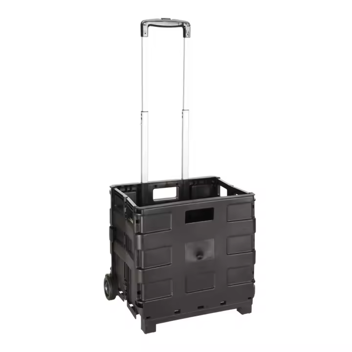 Well Home Trolley de aluminio con caja plegable Negro - 1