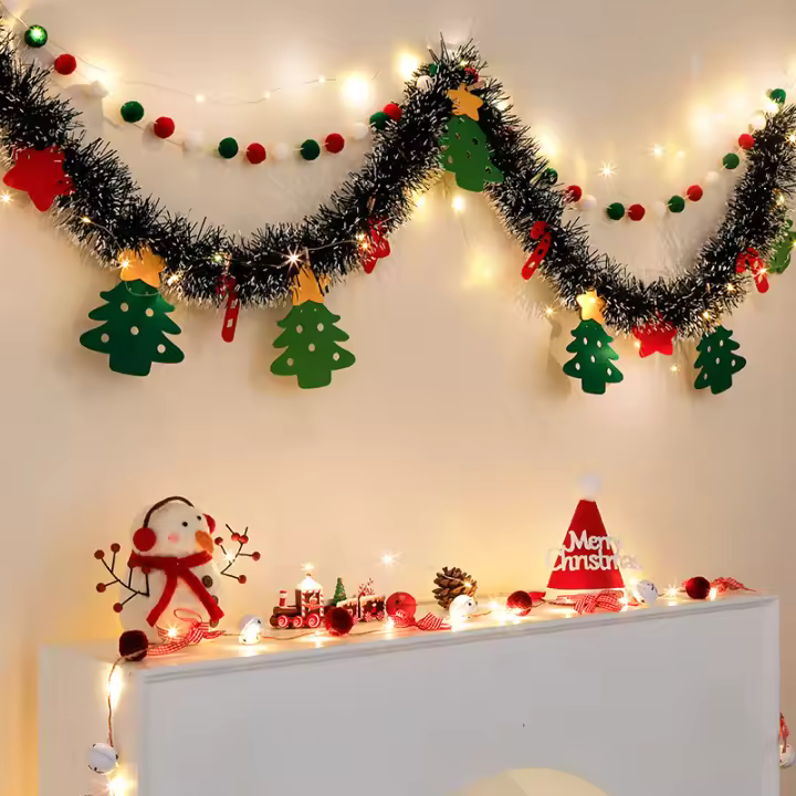 Luz De Cadena LED DIY Hecha Para Navidad Y Fiestas Colgante Para Decoración De Habitaciones Y Fondo Bandera Pendente De Navidad - 1