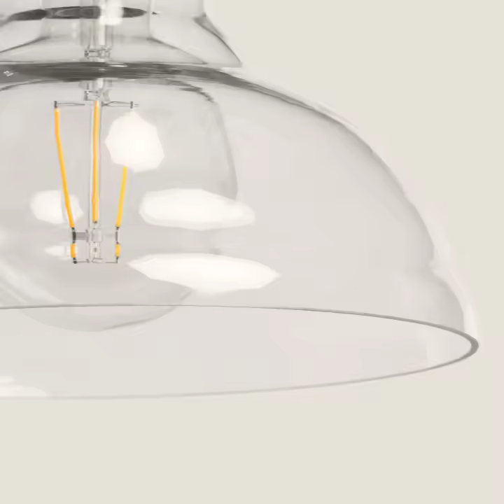 Ledkia Lámpara Colgante Springsteen Metal y Cristal Estilo Retro - 1