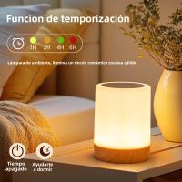 Lámpara De Noche Inteligente RGB 16 Colores Recargable Por USB Para Mesa De Noche Decoración De Dormitorio Regalo Luz De Mesa De Comedor Toque Sensible - details 7