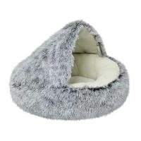 Nueva Cama De Gato Y Perro Caliente Redonda De Peluche Larga Casa De Gato Para Gatitos Almohadilla De Manta Para Mascotas Pequeñas Chihuahua - details 2