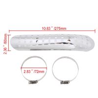 Protector De Calor Para Escape De Motocicleta Universal Cubierta De Hierro Metálico Negro/Plateado Adecuado Para Harley Honda Yamaha - details 24