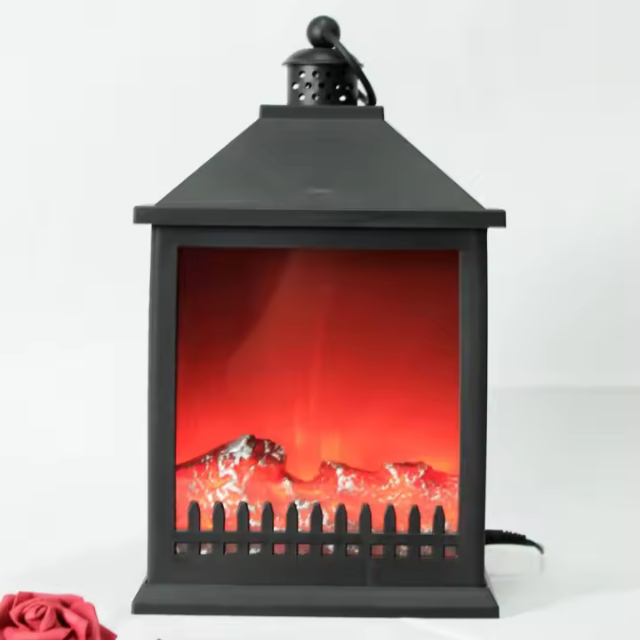 Chimenea Cambados LED Docorativa Navidad con efecto llama Negro - 1