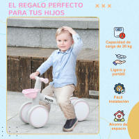 AIYAPLAY Bicicleta sin Pedales para Niños de 12-36 Meses Bicicleta de Equilibrio con Asiento Ajustable Cesta y 4 Ruedas Silenciosas Carga 20 kg 56x27x39 cm - details 5