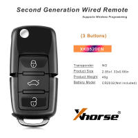 Llave Remota Inalámbrica Xhorse XKB520EN 2da Generación Para Tipo B5 5 Piezas Por Lote Soporte De Programación Inalámbrica - details 0