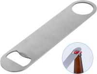 Abrebotellas de cerveza de 10 piezas, abridor de botellas plano de hoja de barra de acero inoxidable con mango recubierto (Plata) - details 0