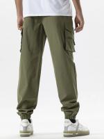 Pantalones Casuales Para Hombre Color Sólido Talla Grande Estilo Recto Con Cinturón Y Bolsillos Multifuncionales Para Trabajo Y Raparropa De Verano Y Primavera Adecuados Para Exterior Y Día - details 7