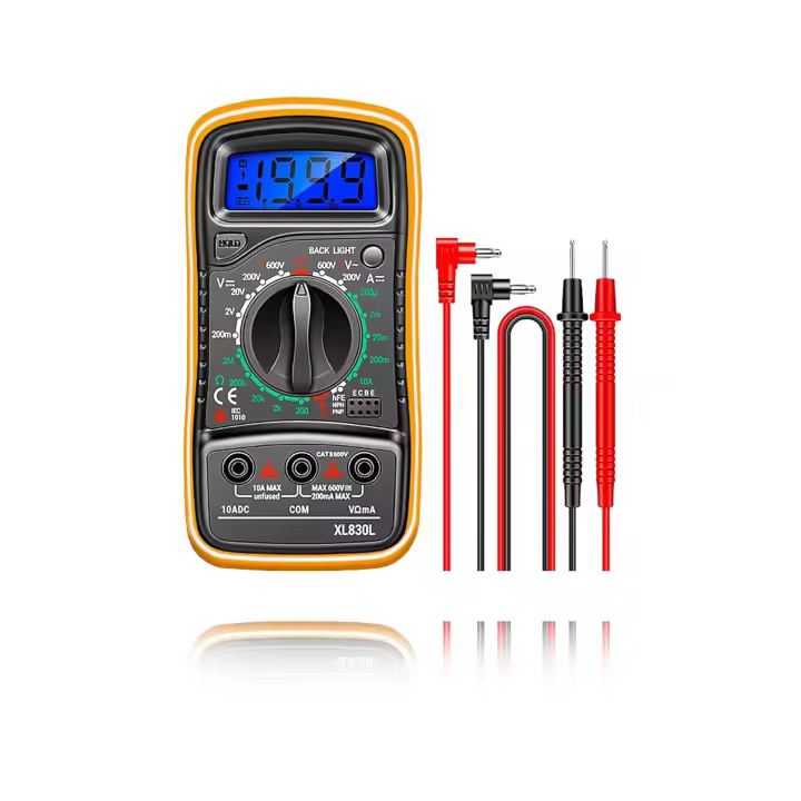 Multimetro Digital - Voltímetro con Doble Fusibles - Multímetro Portátil con Pantalla LCD Tensión en CA/CC/DC, Resistencia, Continuidad, Frecuencia Etc (multimetro) Envio 24Horas - 1