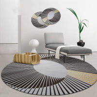 Carpetas De Veludo Cristal Modernas Y Minimalistas Con Estampado Rayado Para Escritorio De Comedor Estudio Sillón Resistente a La Suciedad Para Dormitorio Y Oficina - details 1