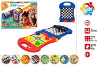 Juegos de mesa 8 juegos en 1  COLOR BABY  oficial tabla multijuegos 8 en 1  parchís, oca, escalera, ajedrez, damas, damas chinas, ludo, y Backgammon - details 0