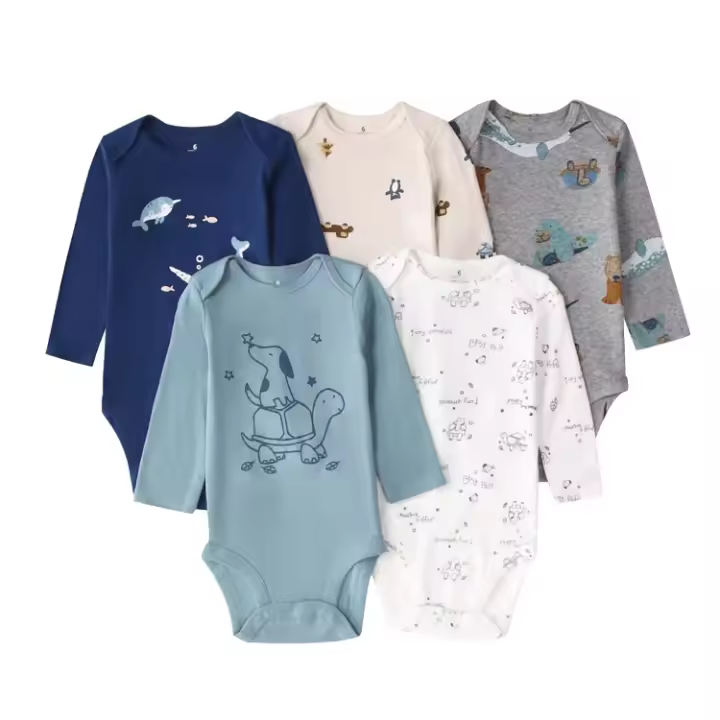 Zenyth Ropa para niños, y Primavera Nueva Primavera, mono triangular de manga Larga para Bebés, ropa para gateo, mono de Niño de piezas - 1