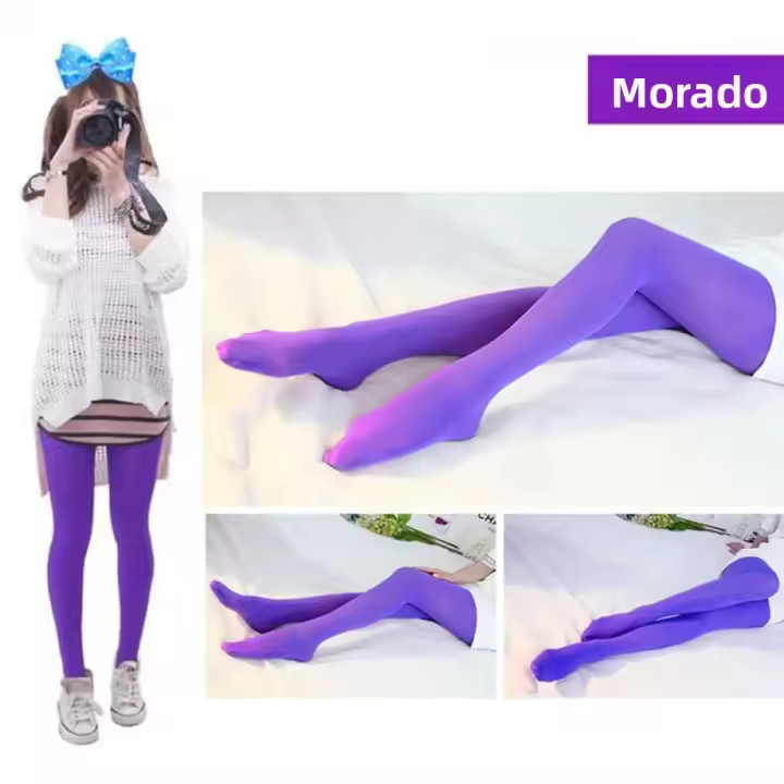 Medias Ocas De Terciopelo Para Mujer En 8 Colores Espesas Y Opacas Para Primavera Y Otoño Medias De Spandex Y Nylon - 1