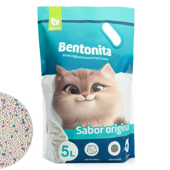 Arena Aglomerante para Gatos de Bentonita 3.7kg Control de Olores y Limpieza Eficiente - 1