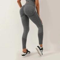 Leggings Deportivos Para Mujer En Color Sólido Cintura Alta Sin Costuras Secado Rápido Ajuste Slim Para Yoga Y Gimnasio - details 2
