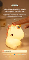 Lámpara Nocturna De Silicona Unicornio Para Niños Luz LED Recargable Por USB Decoración De Habitación Animales De Peluche Regalo Para Niños - details 1