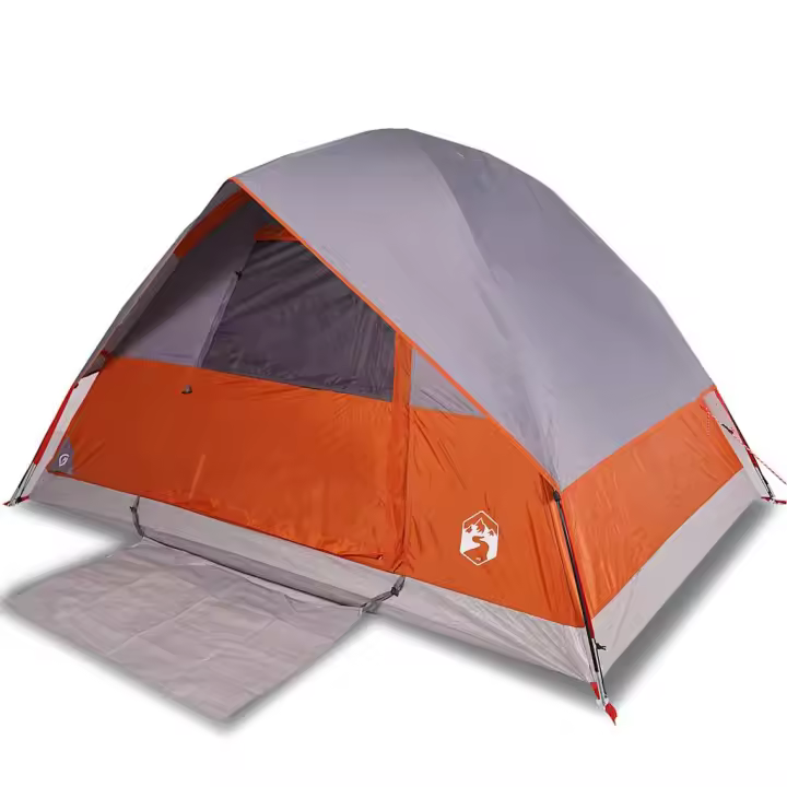 vidaXL Tienda de campaña iglú para 4 personas impermeable naranja - 1