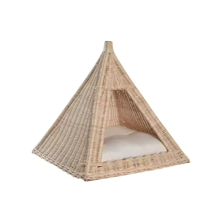 Cama para mascota DKD Home Decor Natural Ratán 45 x 45 x 45 cm - 1