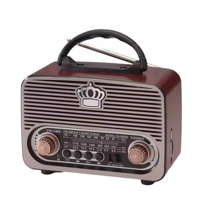 Radio Vintage AM/FM/SW con luz para el hogar, reproductor de MP3 portátil, inalámbrico, Bluetooth, Audio, tarjeta TF, disco Flash USB - 1