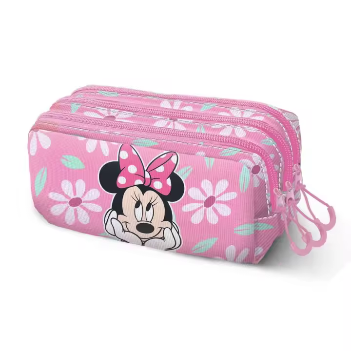 KARACTERMANIA ESTUCHE PORTATODO RECTANGULAR TRIPLE MINNIE MOUSE BLOOMING BLOOMING 10x23x11 Cms. - 1