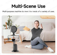 Gimbal Estabilizador P05 Soporte De Teléfono Móvil Para Escritorio Con Control Por Gestos Y Luz Adicional Opcional Rota 360 Grados Compatible Con AI Y Control Remoto Negro - details 17