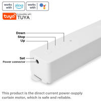 Motorizado Tuya WiFi M515EGWT Para Cortinas Rollos Inteligentes Compatible Con Alexa Y Google Home Controlador De Cierres Eléctricos Para Cortinas - details 7