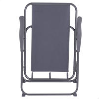 Aktive - Silla plegable camping, color gris, 45x45x90 cm, incorpora topes antivuelco, soporta un peso máx. de 110 kg, estructura acero, tejido poliéster, reposabrazos plástico, sillas plegables de camping, - details 1