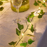 Luces De Vine Artificial Flor Y Hoja Verde Para Adornos Navideños Decoración De Hogar Luz Fairy Piloto Incluido Para Bodas - details 19