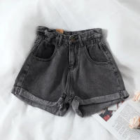 PTKPCC Shorts De Jean Alto Y Sueltos Para Mujer Verano Estilo Coreano Retro Ropa Casual Versátil Jeans Cortos PTKPCC - details 3