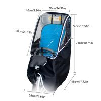 Cubierta De Lluvia Para Asiento De Niño En Bicicleta Con Ventana Transparente Universal Impermeable Para Bicicleta - details 7