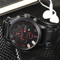 Reloj Retro Para Hombre De Lujo Con Correa De Cuero PU Reloj De Pulsera Militar Táctico De Gran Dial Calendario Completo Movimiento De Cuarzo - details 3