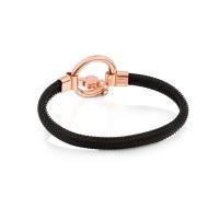 S925 sterling silver bear decorative ring & wire braided bracelet European and American fashion exquisite braided bracelet simple and versatile women's silver jewelry - details 10