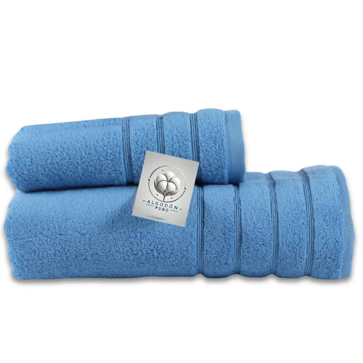 Pack 2 Toallas PREMIUM de Algodón 100% Zero Twist para Ducha y Lavabo – Una Toalla de 100x150 cm y Una Toalla de 50x100 cm. Suaves, Super Absorbentes y de Secado Rápido – No encogen Ni Pierden Color (13 Colores diferentes para Baño y Manos) - 1