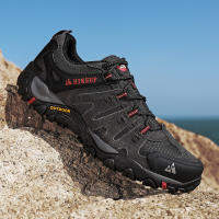 Zapatos De Senderismo Para Hombre HIKEUP Suela De Goma Resistente a La Ruptura Transpirables Impermeables Cuero Sintético Mesh Talla 40-45 Color Negro Kaki Gris - details 9