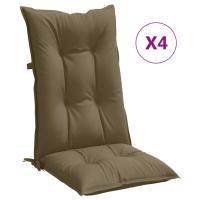 vidaXL Cojines silla respaldo alto 4 uds tela 120x50x7 cm Color Antracita melange,  Gris claro melange,  Gris oscuro melange y mas Cojín Decorativo de Asiento Cojines de muebles de salon - details 3